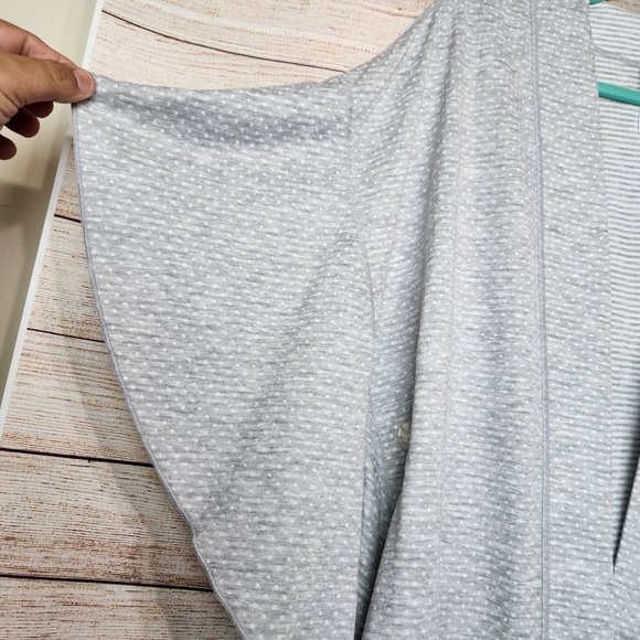 Cabi Women's Sweater Size M/L Gray White Open Front Circle Cardigan - Picture 4 of 15